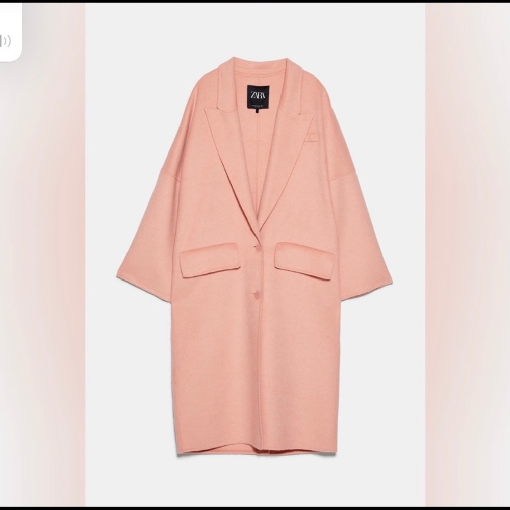 Women’s Zara Pink Oversized Coat